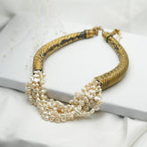 gold and pearl necklace