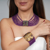 Cute Necklace, Statement Victorian Necklace, Amethyst Choker Necklace, Amethyst Necklace, Handmade Necklace, Turkish Jewelry