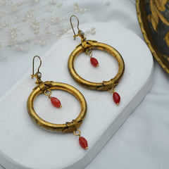 Stylish Large Hand Created Berber Hoop Earrings