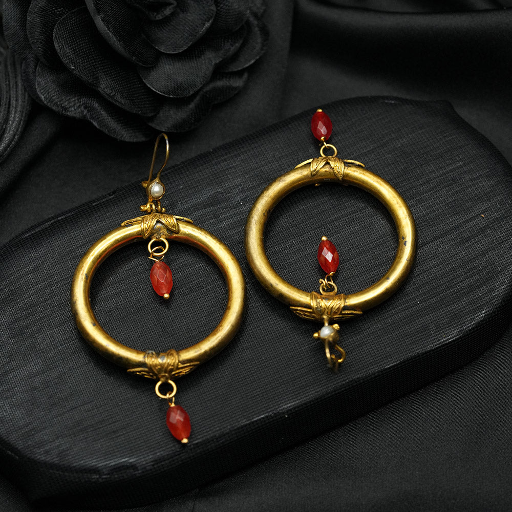 Stylish Large Hand Created Berber Hoop Earrings