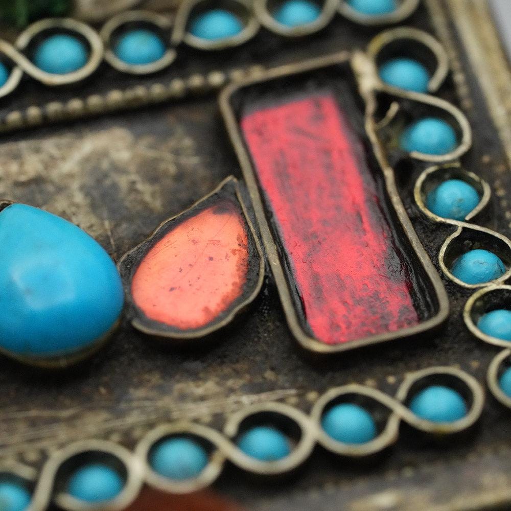 Ethnic Beaded Necklace, Stunning Pendant Boho Tribal Catherine Beaded Thread Necklace, Handmade Necklace, Turkish jewelry
