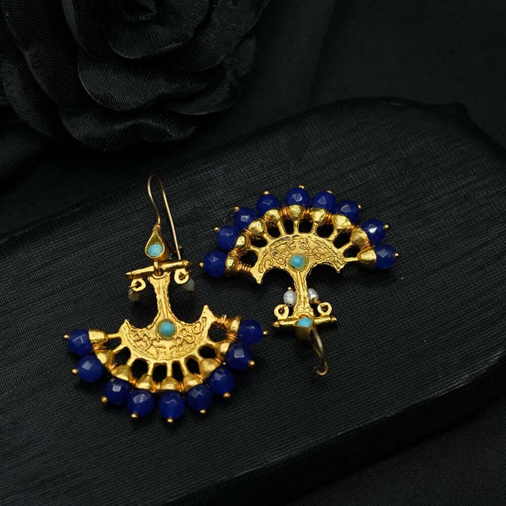 Handmade Dangling Earrings, Chandelier Earrings, Big Gold Purple Gemstone Amethyst  Earrings, Handmade Turkish Jewelery, Artisan Jewelery