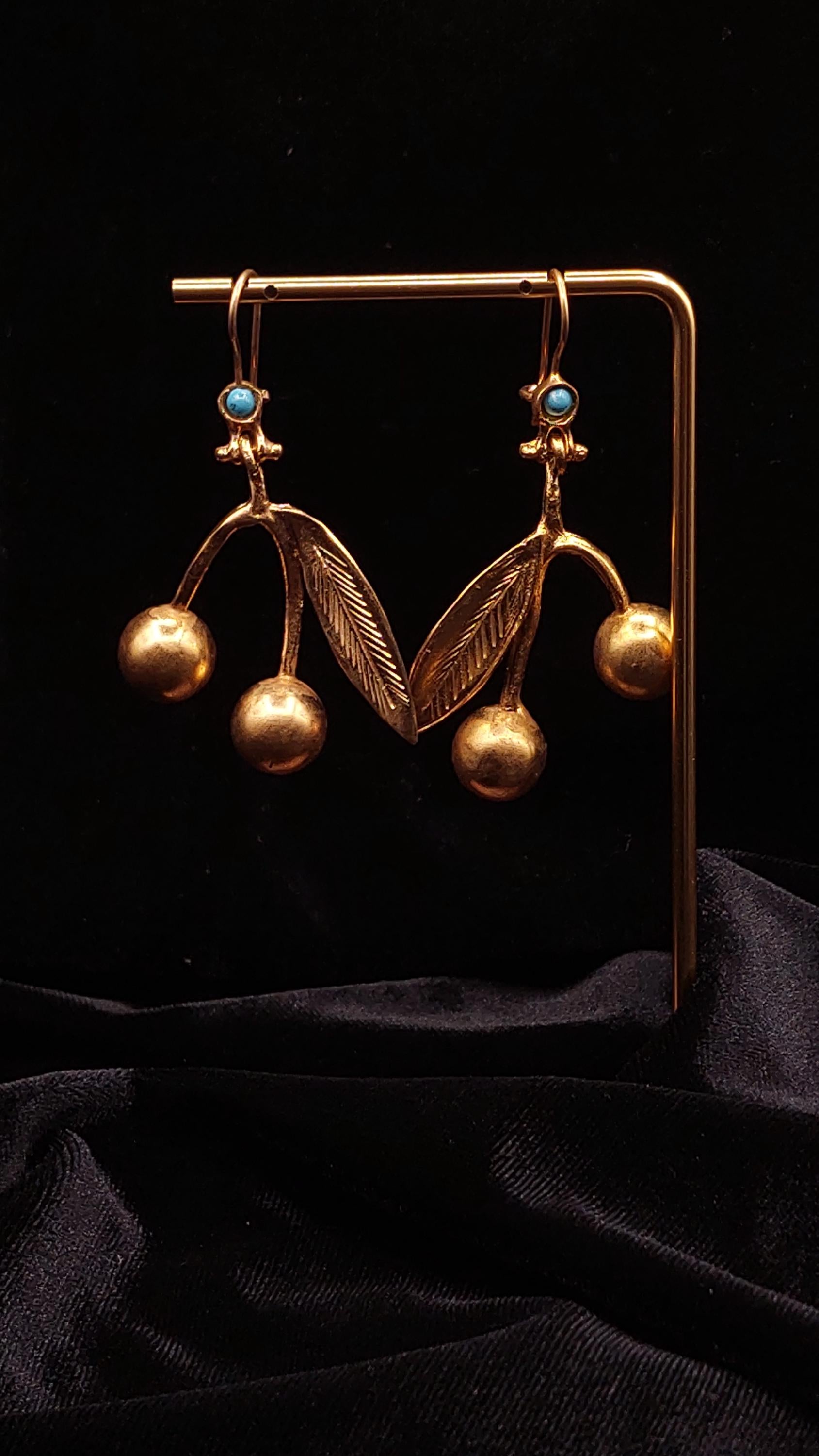 Gold Earrings, Gold Jewelry, Handmade Earrings, Hook Earrings, Ottoman Earings, Turkish Style Jewellery, Earings From Turkey